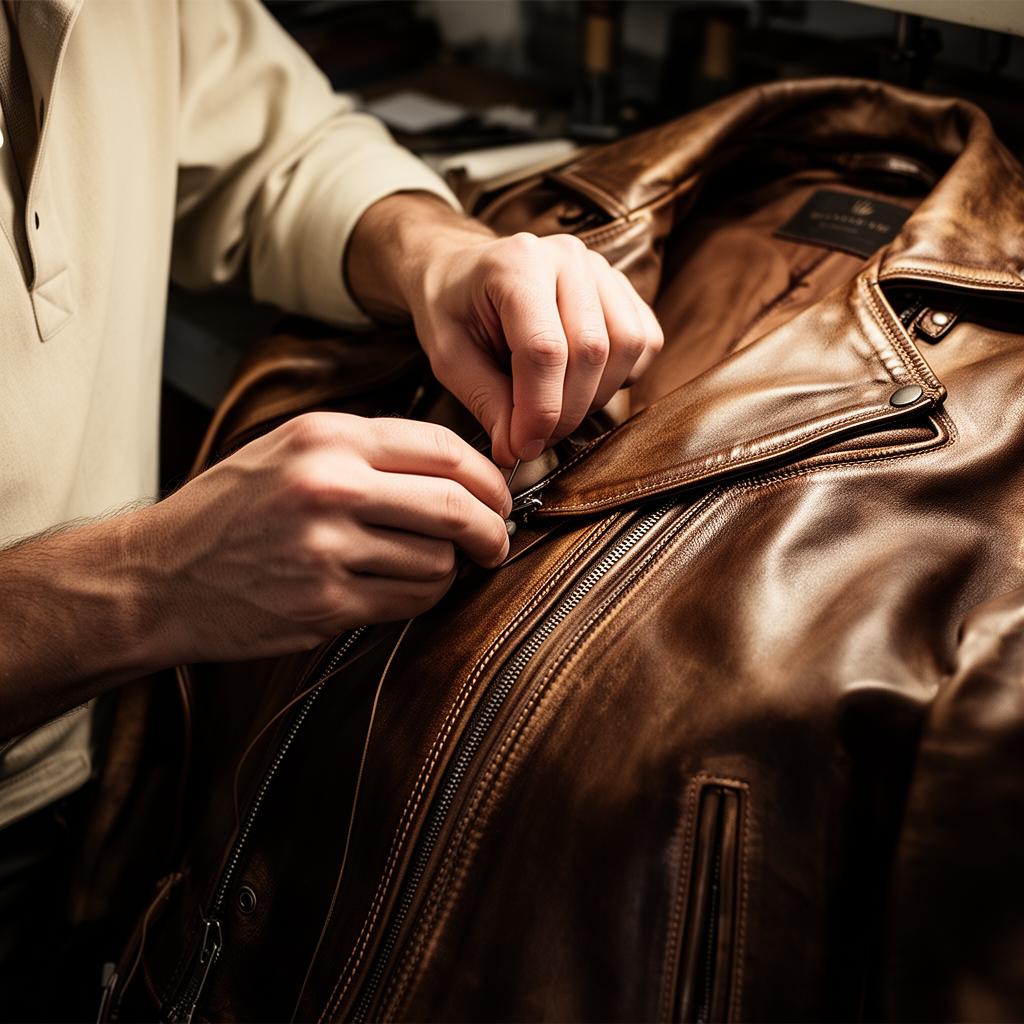Handcrafting leather jackets