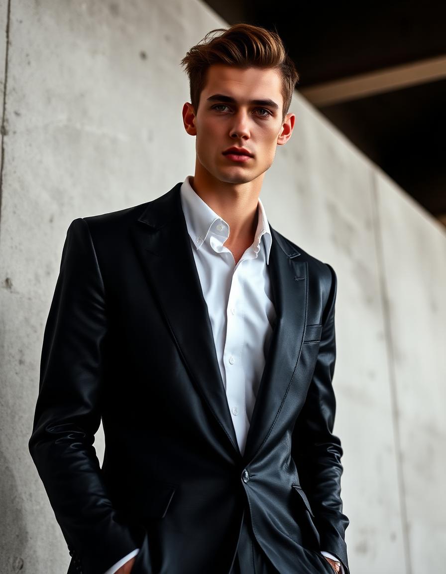 Obsidian Leather Blazer