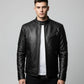Mens Premium Leather Motorcycle Jacket
