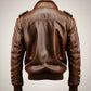 70's Vintage Brown Leather Jacket