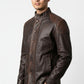 Daniel Brown Distressed Leather Jacket