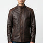 Daniel Brown Distressed Leather Jacket