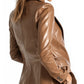 Jack Brown Leather Blazer - Leather Blazer for Women Brown