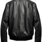 Men Leather Jacket Black Bomber - Leather Jacket Men