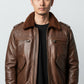 70's Vintage Brown Leather Jacket