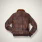 Aviator G1 Distressed Men Bomber Leather Jacket - Brown