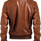 Vintage Brown Genuine Leather Bomber Jacket