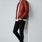 Men Stylish Red Bomber Leather Jacket