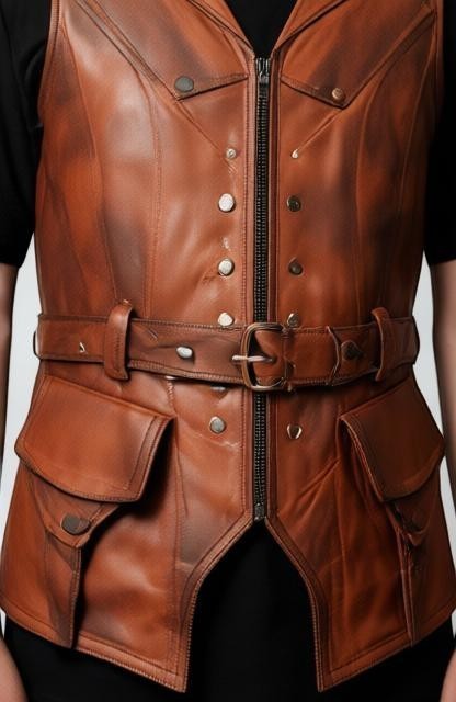 Vintage Brown Leather Vest
