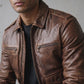 Men 90's Vintage Bomber Leather Jacket