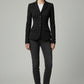 Scarlett Stitch black fitted tailored equestrian style jacket with button details and flap pockets.